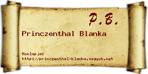 Princzenthal Blanka névjegykártya